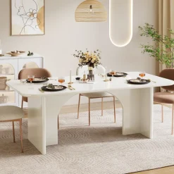 Tribesigns Dining Tables*Modern Dining Table, 63" Large Rectangle Kitchen Table for 4-6 People