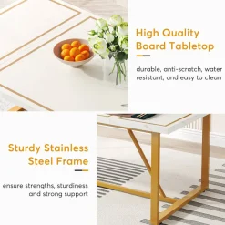 Tribesigns Dining Tables*Modern Dining Table, 70.9