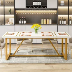 Tribesigns Dining Tables*Modern Dining Table, 70.9