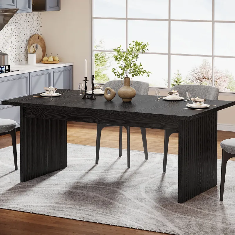 Tribesigns Dining Tables*Modern Dining Table, 63" Rectangular Kitchen Table for 6 People