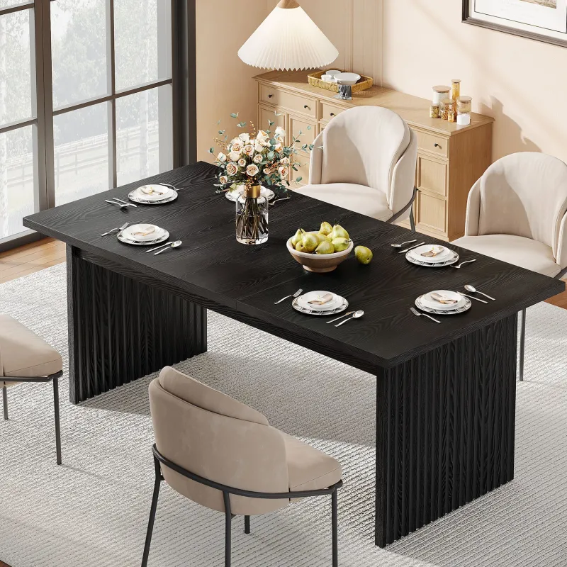 Tribesigns Dining Tables*Modern Dining Table, 63" Rectangular Kitchen Table for 6 People