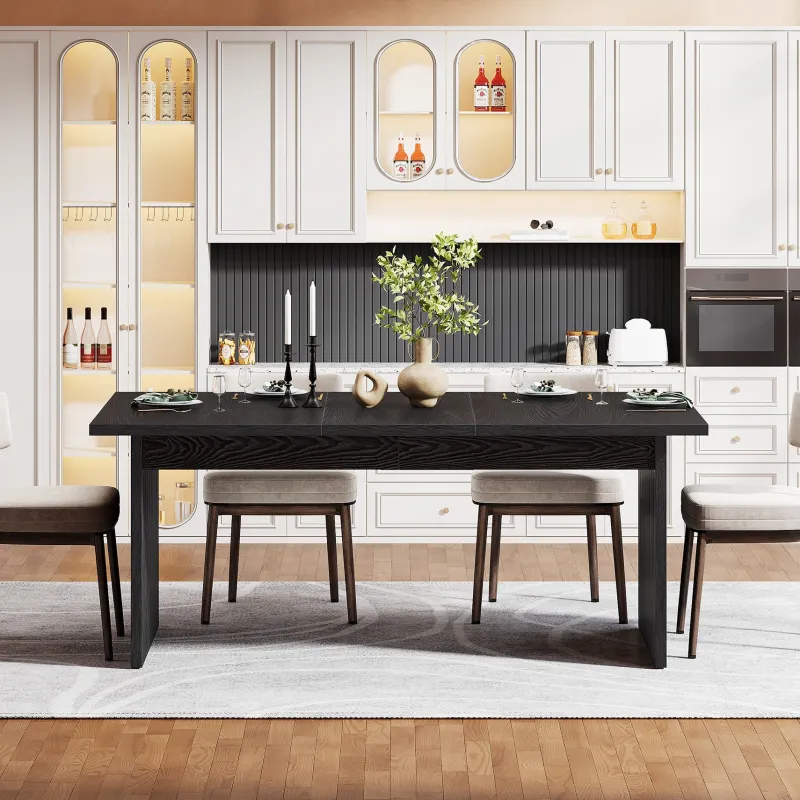 Tribesigns Dining Tables*Modern Dining Table, 63" Rectangular Kitchen Table for 6 People