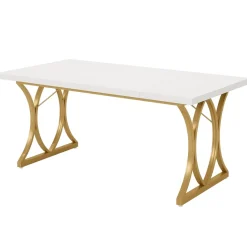 Tribesigns Dining Tables*Modern Dining Table, Rectangle Kitchen Table Dinner Table for 6 People