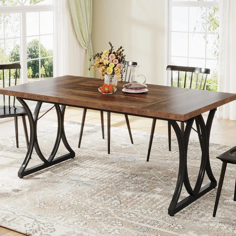 Tribesigns Dining Tables*Modern Dining Table, Rectangle Kitchen Table Dinner Table for 6 People