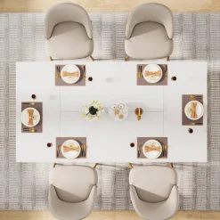 Tribesigns Dining Tables*Modern Dining Table, Rectangle Kitchen Table Dinner Table for 6 People