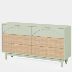 Tribesigns Chests Of Drawers*Modern 6-Drawer Dresser, 55 Inches Storage Chest of Drawers
