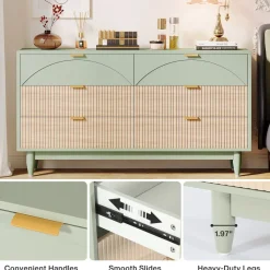 Tribesigns Chests Of Drawers*Modern 6-Drawer Dresser, 55 Inches Storage Chest of Drawers