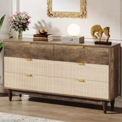 Tribesigns Chests Of Drawers*Modern 6-Drawer Dresser, 55 Inches Storage Chest of Drawers