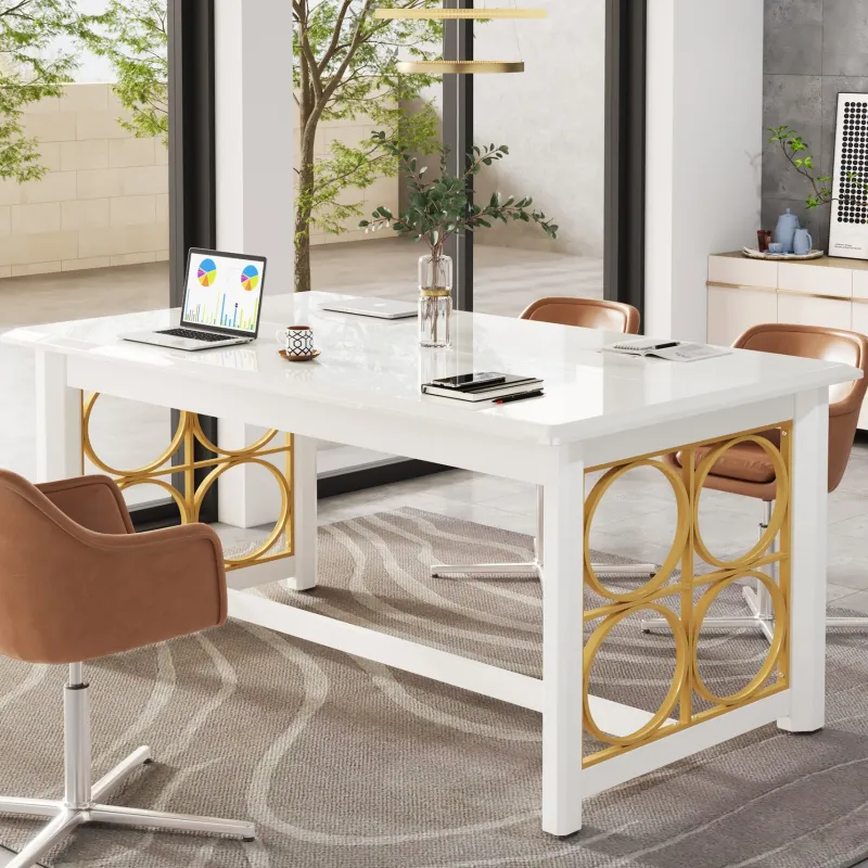 Tribesigns Desks*Modern Executive Desk, 63" Computer Desk Conference Table