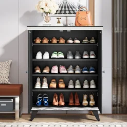 Tribesigns Shoe Racks & Cabinets|Shoe Racks & Cabinets*Modern Shoe Cabinet Entryway Shoe Organizer with Mirrored Doors