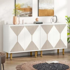 Tribesigns Sideboards & Buffets|Sideboards & Buffets*Modern Sideboard Buffet, 58" Wood Storage Cabinet with Doors