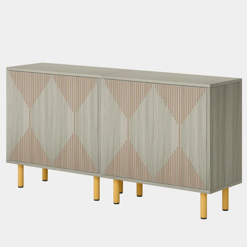 Tribesigns Sideboards & Buffets|Sideboards & Buffets*Modern Sideboard Buffet, 58" Wood Storage Cabinet with Doors