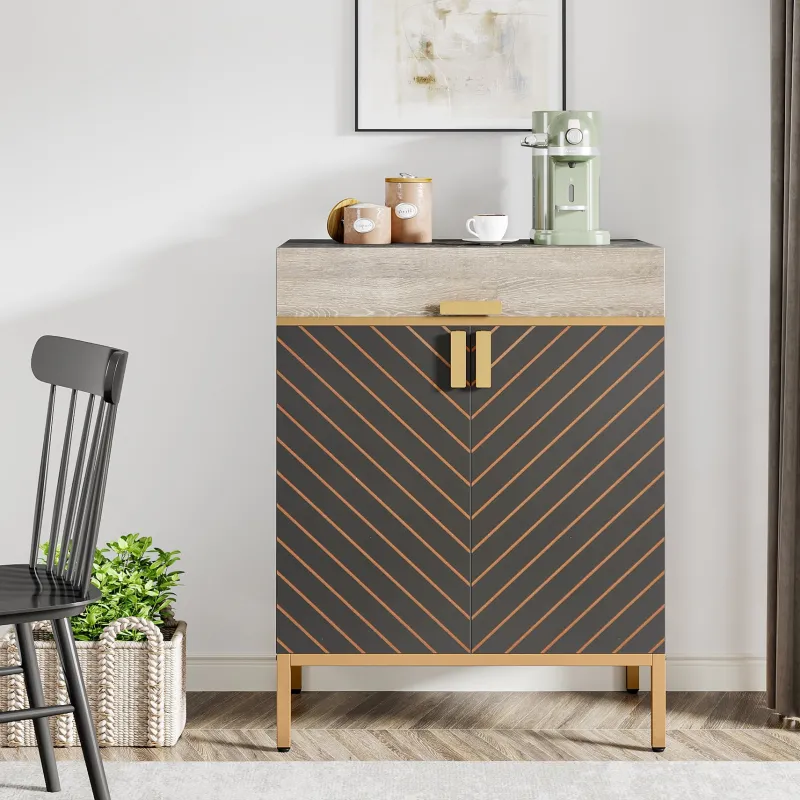 Tribesigns Sideboards & Buffets|Sideboards & Buffets*Modern Sideboard Buffet Kitchen Cabinet with Drawer & Removable Shelves