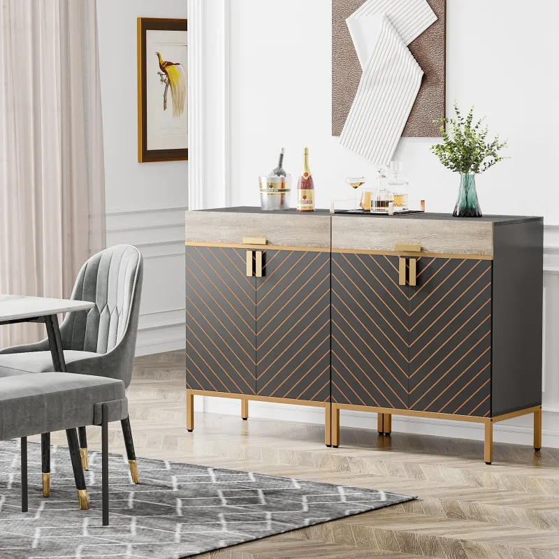Tribesigns Sideboards & Buffets|Sideboards & Buffets*Modern Sideboard Buffet Kitchen Cabinet with Drawer & Removable Shelves
