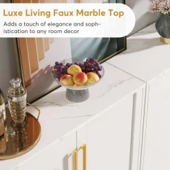 Tribesigns Sideboards & Buffets|Sideboards & Buffets*Modern Sideboard Buffet Storage Cabinet with Faux Marble Top