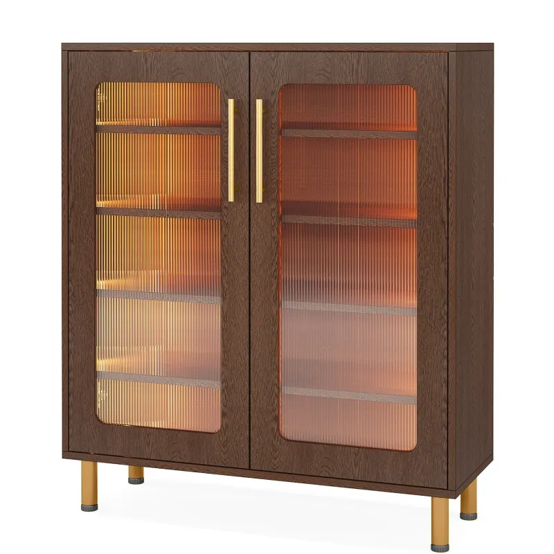 Tribesigns Sideboards & Buffets|Sideboards & Buffets*Modern Sideboard Buffet Storage Cabinet with LED Light & Acrylic Doors