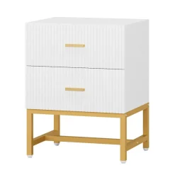 Tribesigns Nightstands*Nightstand, Modern Bed Side End Table with 2-Drawer