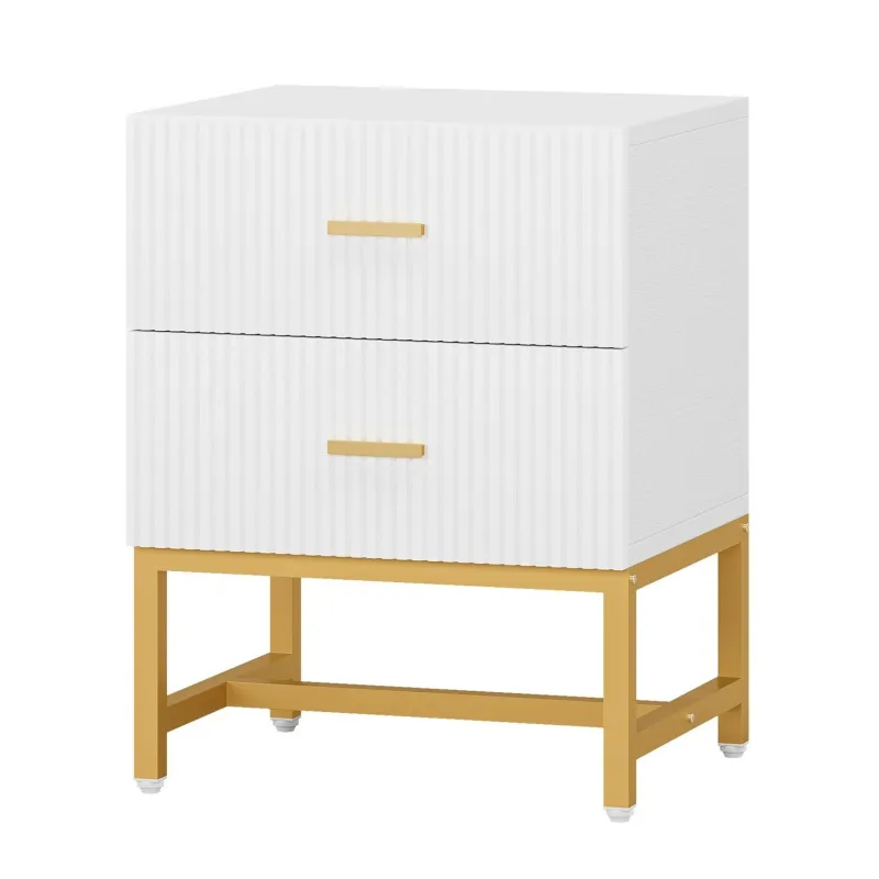 Tribesigns Nightstands*Nightstand, Modern Bed Side End Table with 2-Drawer