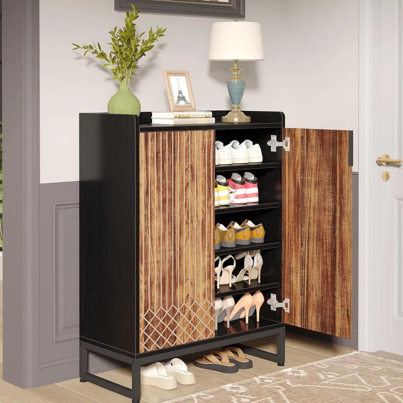 Tribesigns Shoe Racks & Cabinets|Shoe Racks & Cabinets*25-Pair Shoe Cabinet with Doors, 5-Tier Modern Shoe Rack Organizer