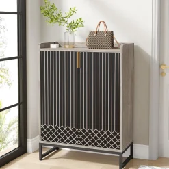 Tribesigns Shoe Racks & Cabinets|Shoe Racks & Cabinets*25-Pair Shoe Cabinet with Doors, 5-Tier Modern Shoe Rack Organizer