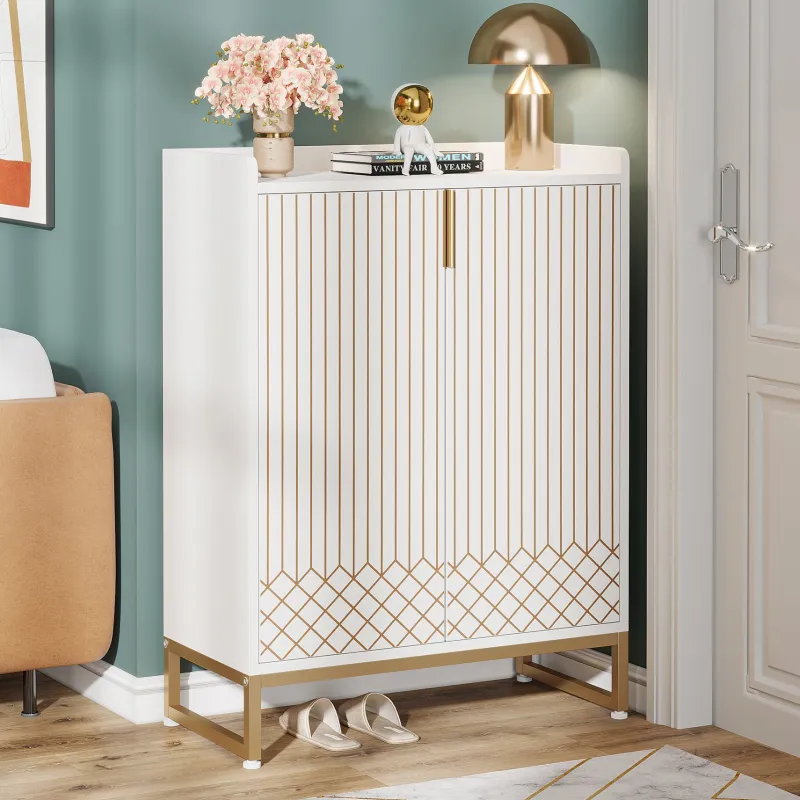 Tribesigns Shoe Racks & Cabinets|Shoe Racks & Cabinets*25-Pair Shoe Cabinet with Doors, 5-Tier Modern Shoe Rack Organizer