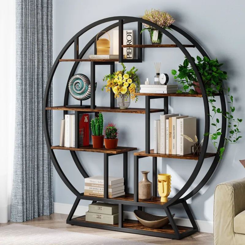 Tribesigns Plant Stands|Plant Stands*Plant Stand, 63" Round Flower Pot Plant Rack with 8 Shelves