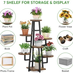 Tribesigns Plant Stands|Plant Stands*Plant Stand, 7 Tier Plant Pots Holder Rack Flower Stand Shelf
