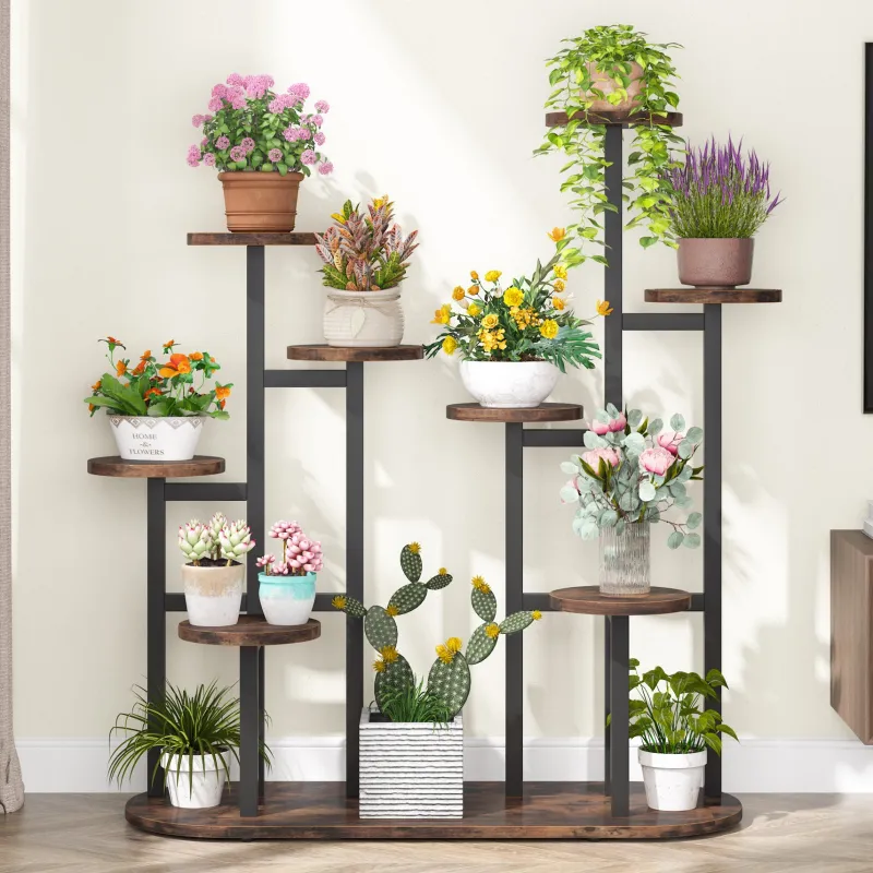 Tribesigns Plant Stands|Plant Stands*Plant Stand, Multi-Tiered 11 Potted Plant Shelf Flower Stands