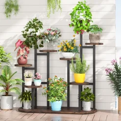 Tribesigns Plant Stands|Plant Stands*Plant Stand, Multi-Tiered 11 Potted Plant Shelf Flower Stands