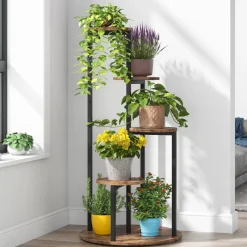 Tribesigns Plant Stands|Plant Stands*Plant Stand, 4-Tier Plant Shelf Holders Corner Flower Pot Stands
