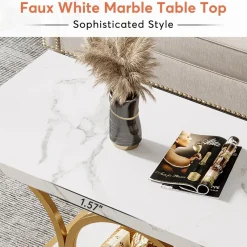 Tribesigns Coffee Tables*Rectangle Coffee Table, 47.24