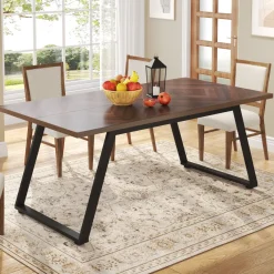 Tribesigns Dining Tables*Rectangle Dining Table, 63" Farmhouse Kitchen Dinner Table for 6