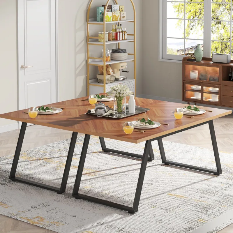 Tribesigns Dining Tables*Rectangle Dining Table, 63" Farmhouse Kitchen Dinner Table for 6