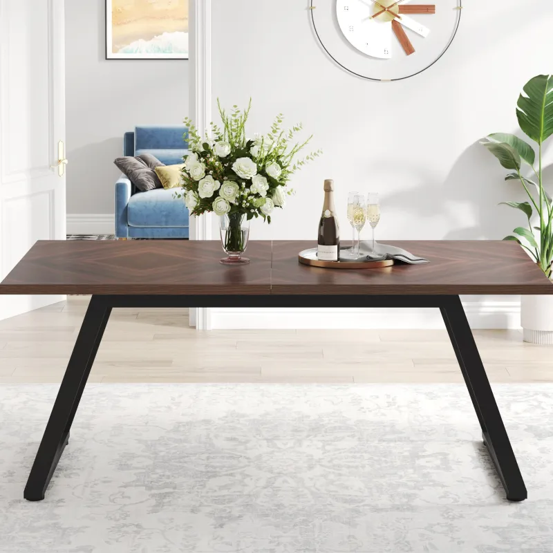 Tribesigns Dining Tables*Rectangle Dining Table, 63" Farmhouse Kitchen Dinner Table for 6
