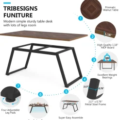 Tribesigns Dining Tables*Rectangle Dining Table, 63
