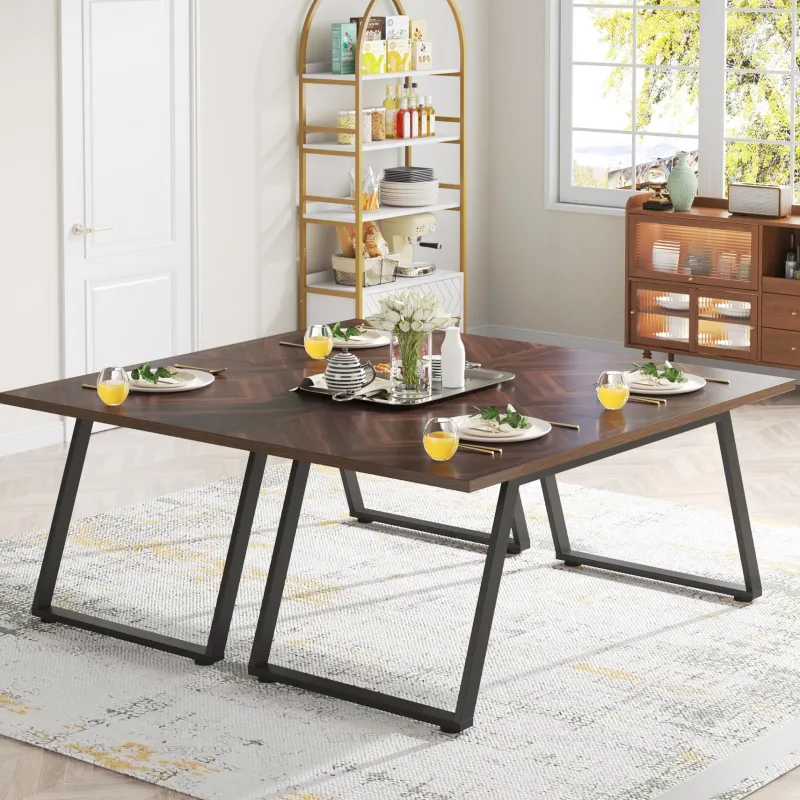 Tribesigns Dining Tables*Rectangle Dining Table, 63" Farmhouse Kitchen Dinner Table for 6