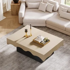 Tribesigns Coffee Tables*Rectangular Coffee Table, Farmhouse Center Table Cocktail Table