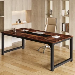 Tribesigns Desks*Rectangular Conference Table, 6FT Meeting Seminar Table Computer Desk