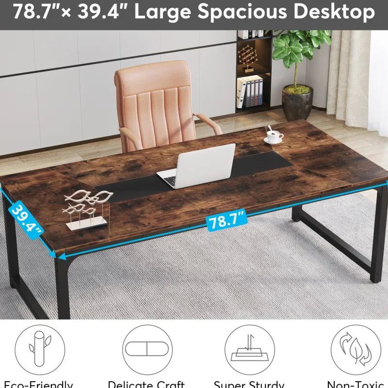 Tribesigns Desks*Rectangular Conference Table, 6FT Meeting Seminar Table Computer Desk