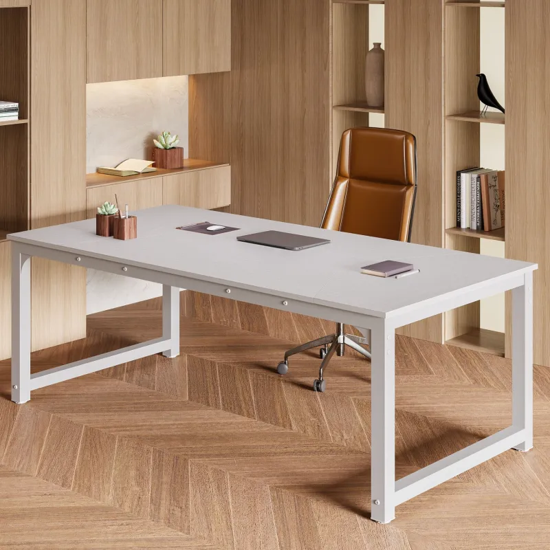 Tribesigns Desks*Rectangular Conference Table, 6FT Meeting Seminar Table Computer Desk