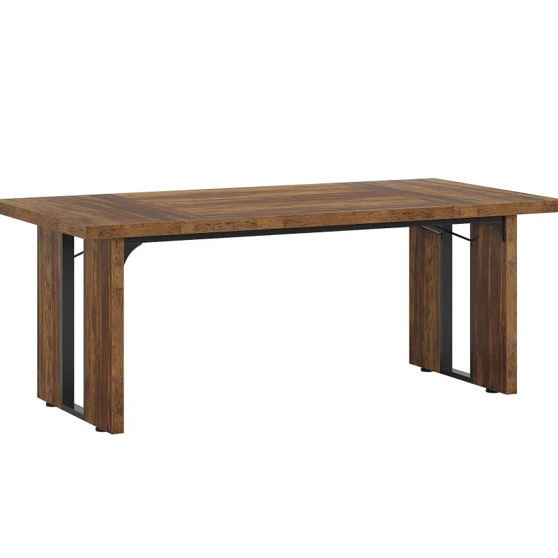 Tribesigns Dining Tables*Rectangular Dining Table, 71" Farmhouse Breakfast Table for 6 to 8 People