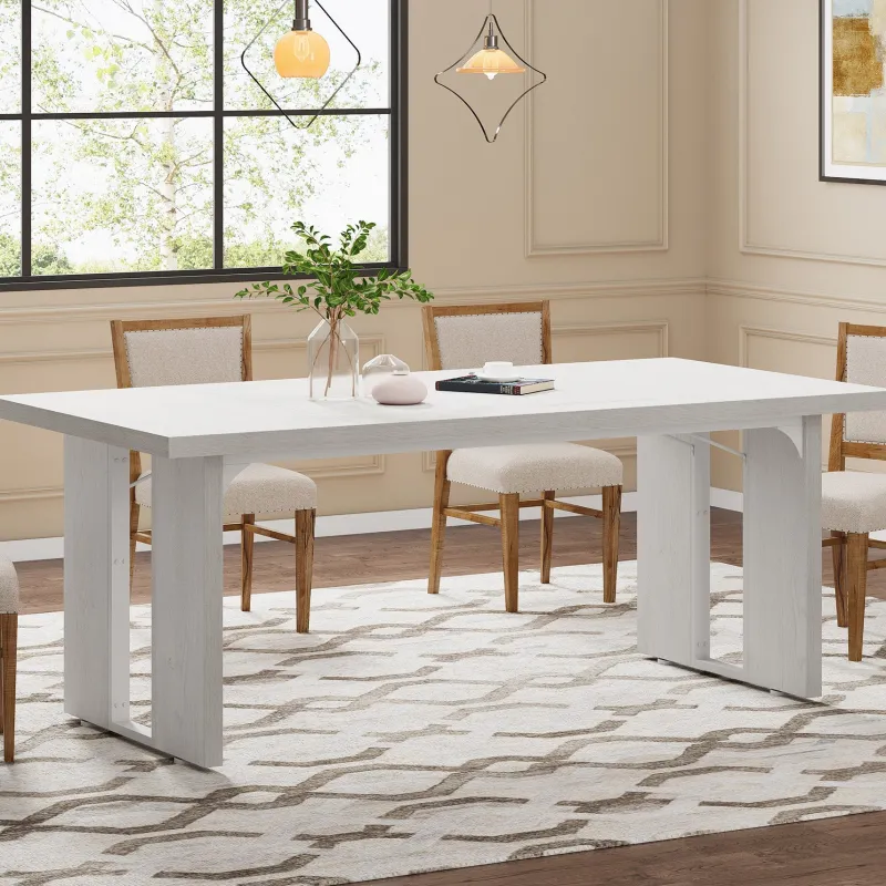 Tribesigns Dining Tables*Rectangular Dining Table, 71" Farmhouse Breakfast Table for 6 to 8 People