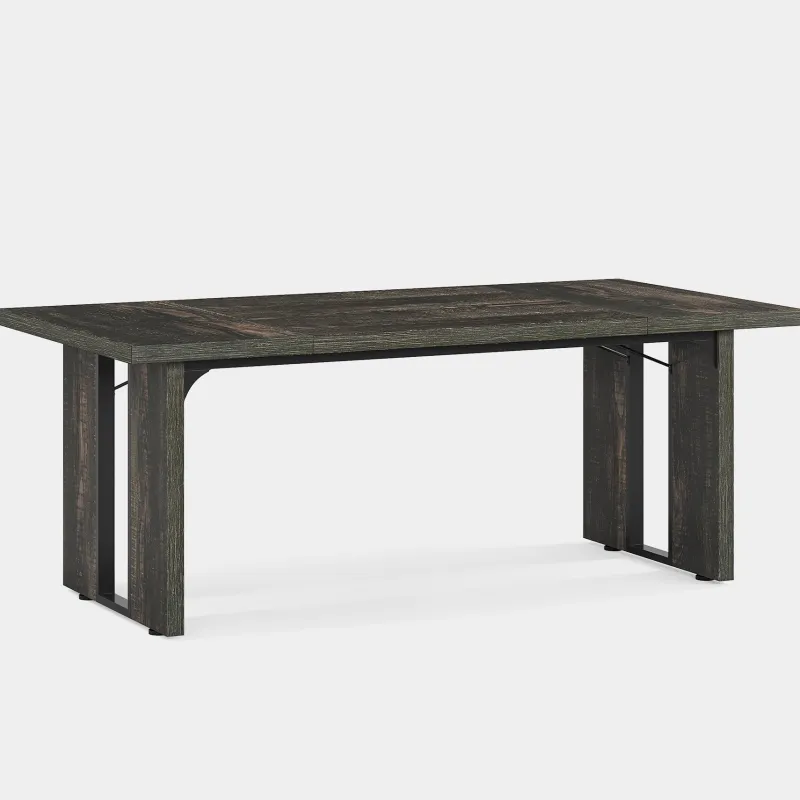 Tribesigns Dining Tables*Rectangular Dining Table, 71" Farmhouse Breakfast Table for 6 to 8 People