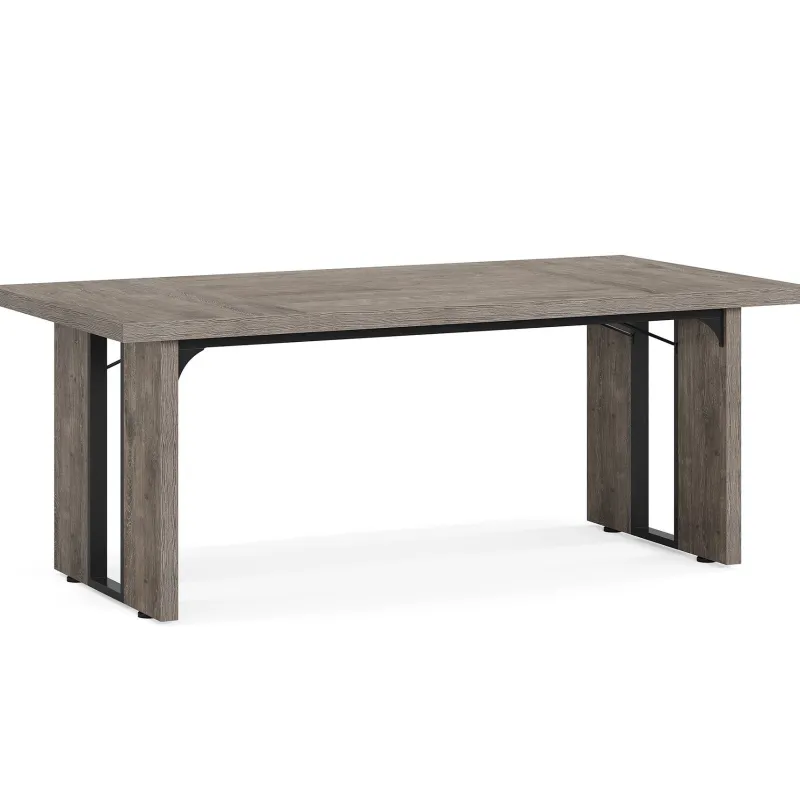 Tribesigns Dining Tables*Rectangular Dining Table, 71" Farmhouse Breakfast Table for 6 to 8 People