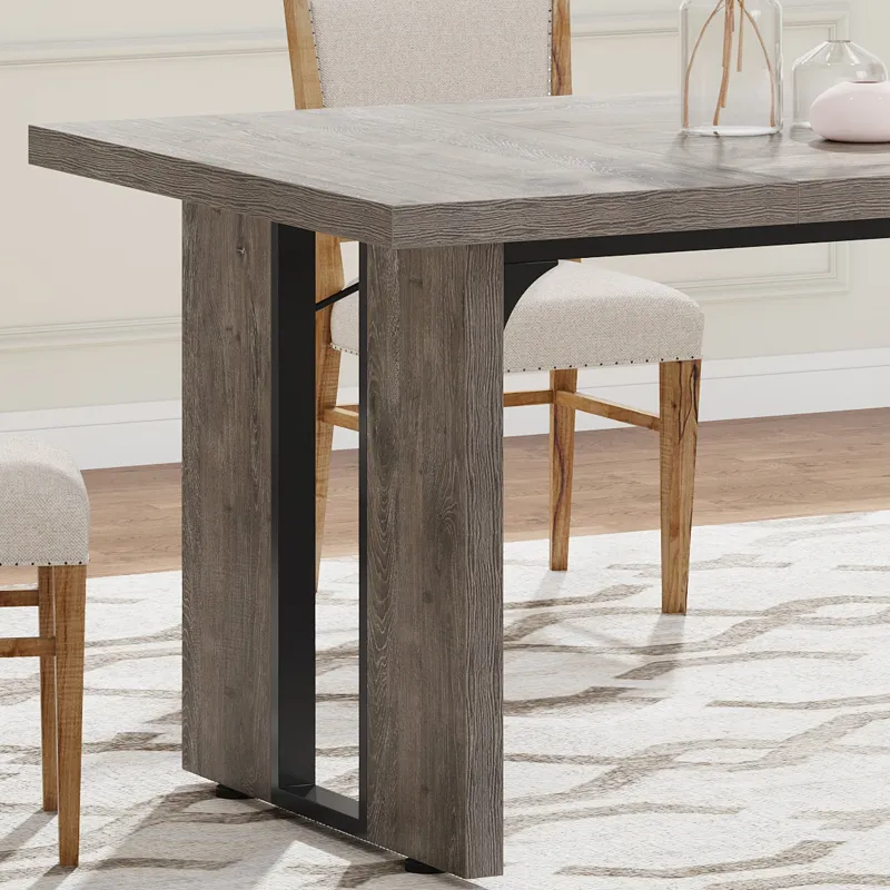 Tribesigns Dining Tables*Rectangular Dining Table, 71" Farmhouse Breakfast Table for 6 to 8 People