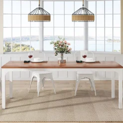 Tribesigns Dining Tables*Rectangular Dining Table, 78 inch Long Kitchen Table for 6-8 People