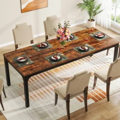 Tribesigns Dining Tables*Rectangular Dining Table, 78 inch Long Kitchen Table for 6-8 People