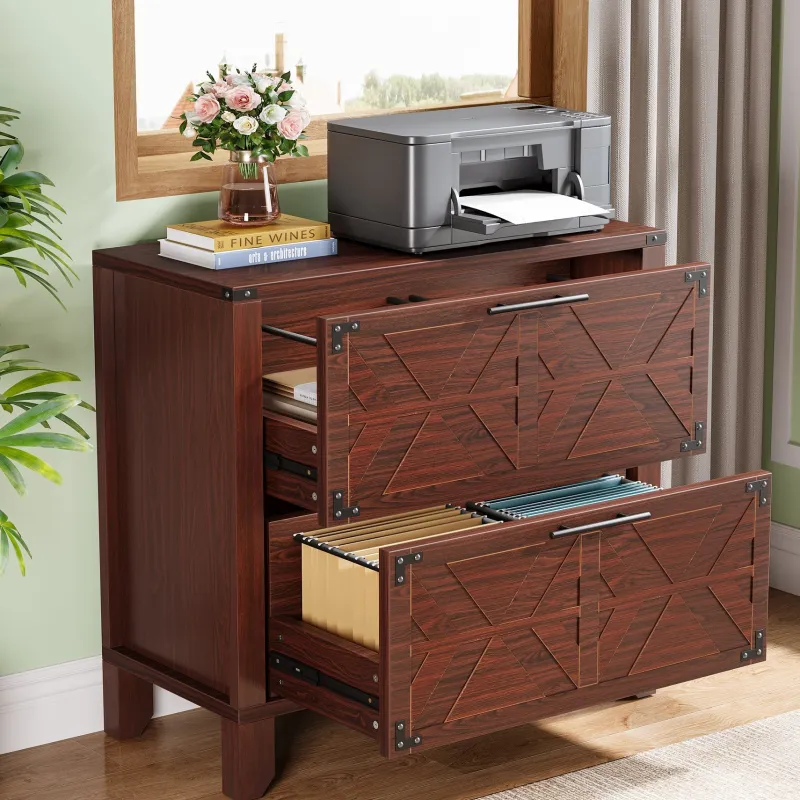 Tribesigns File Cabinets|File Cabinets*Retro File Cabinet, Storage Cabinet with 2 Storage Drawers