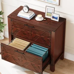 Tribesigns File Cabinets|File Cabinets*Retro File Cabinet, Storage Cabinet with 2 Storage Drawers