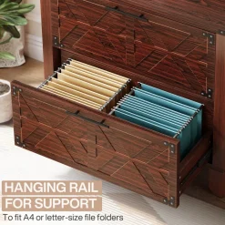 Tribesigns File Cabinets|File Cabinets*Retro File Cabinet, Storage Cabinet with 2 Storage Drawers
